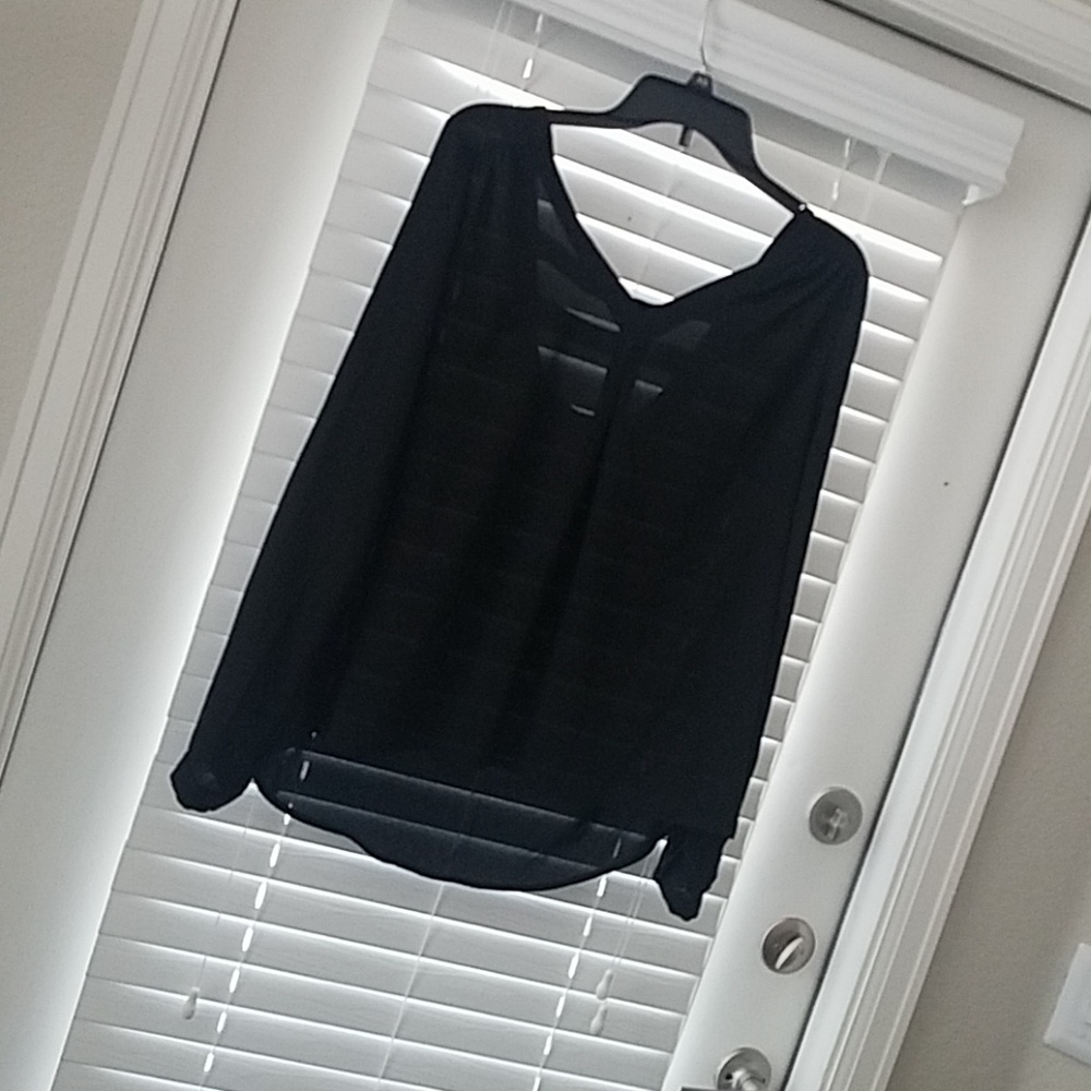 Black top with scoop back detail